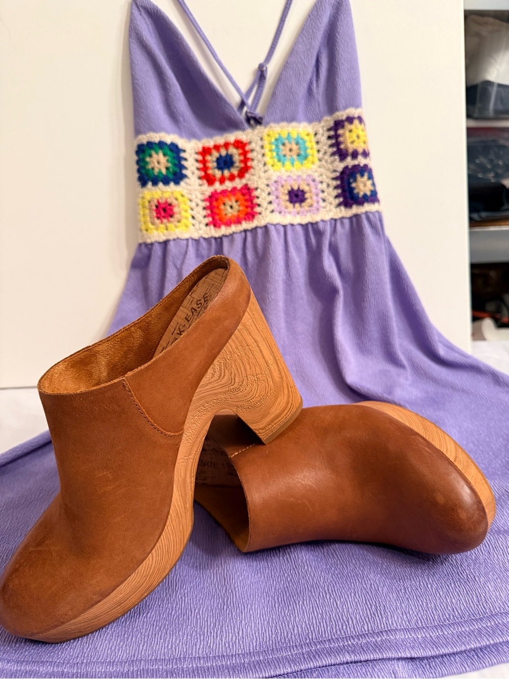 Lavender Crochet-Trim Spaghetti Strap Dress - Picture 8 of 10